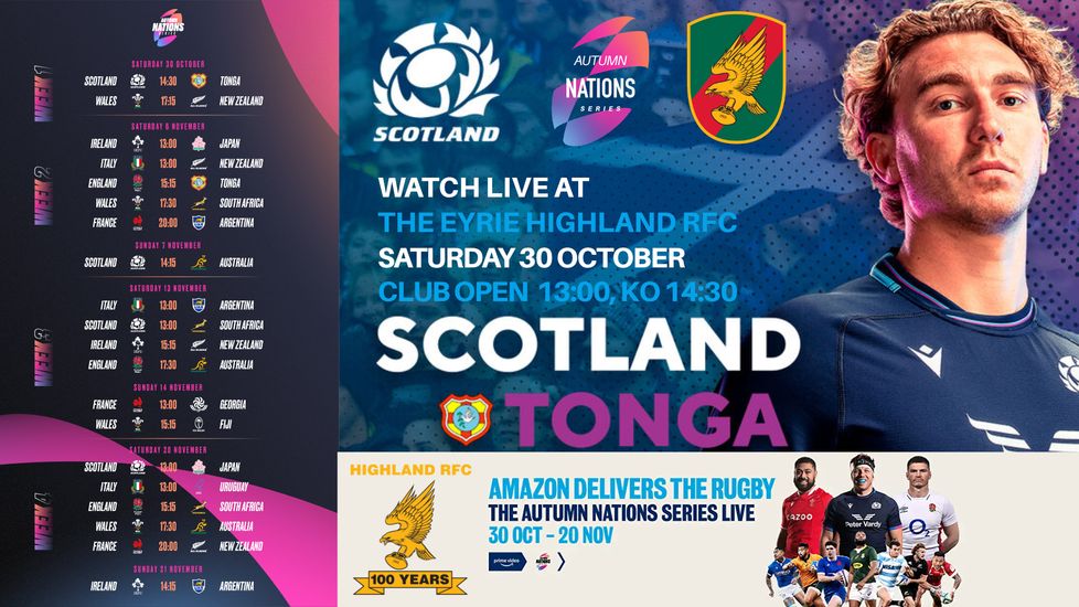 Watch the Autumn nation series live at Highland RFC