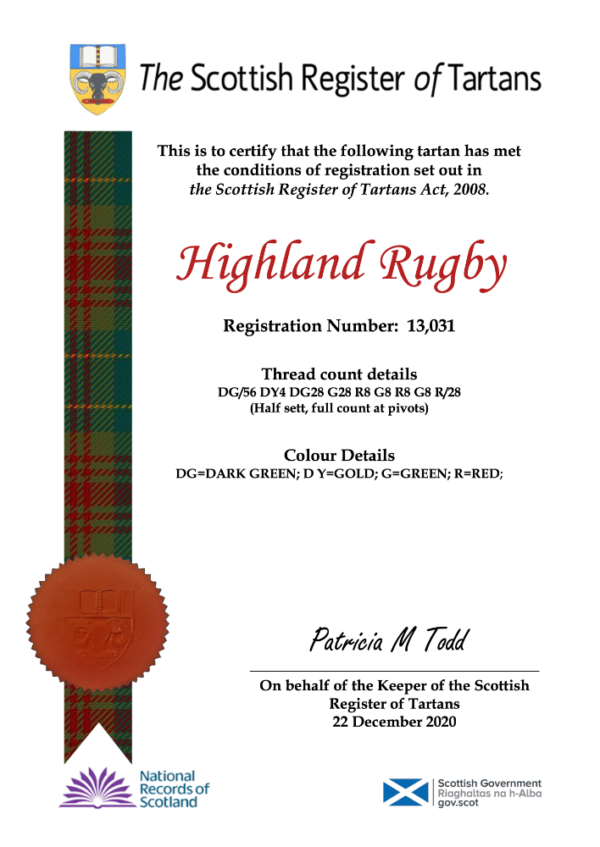 Highland Rugby Tartan Kilt - Image 2